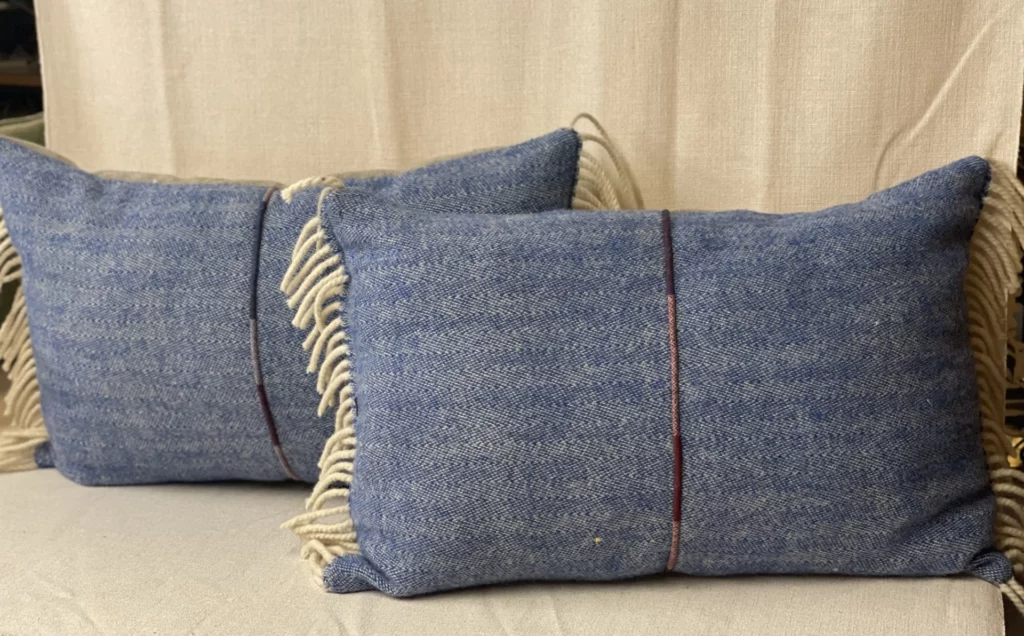 coussins en laine à frange 40x60
